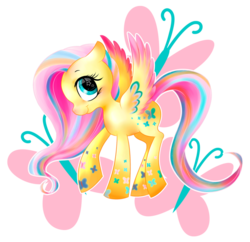 Size: 900x871 | Tagged: safe, artist:allocen, fluttershy, g4, season 4, twilight's kingdom, female, rainbow power, simple background, solo, transparent background