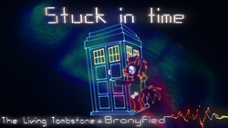 Size: 1920x1080 | Tagged: safe, artist:laserpon3, doctor whooves, time turner, g4, doctor who, laser, male, photo, solo, tardis