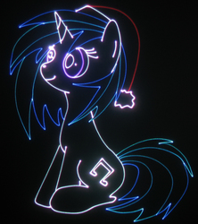 Size: 1812x2040 | Tagged: safe, artist:laserpon3, dj pon-3, vinyl scratch, g4, female, laser, photo, solo