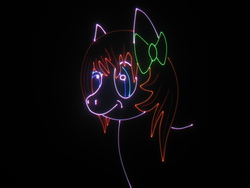 Size: 2816x2112 | Tagged: safe, artist:laserpon3, oc, oc only, oc:raipony, high res, laser, photo, solo