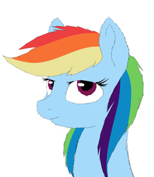 Size: 5239x6000 | Tagged: safe, artist:lace_felora, rainbow dash, pony, g4, absurd resolution, bust, female, mare, simple background, solo, white background