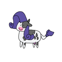 Size: 370x369 | Tagged: safe, artist:kushina13, rarity, cow, g4, female, raricow, simple background, solo, species swap, udder