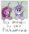 Size: 1024x1215 | Tagged: safe, artist:lizziepotatopad, maud pie, pinkie pie, g4, duo, maudalina daisy pie, maudie pie, pinkamena diane pie, role reversal, smiling, tumblr