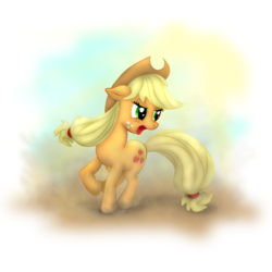 Size: 900x900 | Tagged: safe, artist:dcpip, applejack, g4, female, open mouth, running, solo