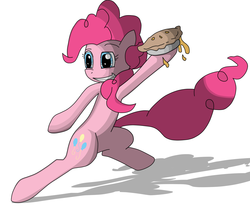 Size: 1447x1192 | Tagged: safe, artist:steamcogs, pinkie pie, g4, female, pie, solo