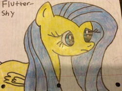 Size: 2592x1936 | Tagged: safe, artist:pizzamovies, fluttershy, g4, female, photo, solo, traditional art