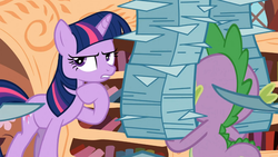 Size: 1365x768 | Tagged: safe, screencap, spike, twilight sparkle, g4, my little pony: friendship is magic, the crystal empire