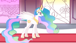 Size: 1365x768 | Tagged: safe, screencap, princess celestia, g4, my little pony: friendship is magic, the crystal empire, female, solo