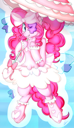 Size: 1734x3000 | Tagged: safe, artist:shyshyoctavia, pinkie pie, g4, clothes, cosplay, costume, dress, female, kill la kill, mare, nui harime, solo