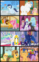 Size: 1600x2496 | Tagged: safe, artist:gutovi, applejack, bulk biceps, caramel, cheese sandwich, flash sentry, fluttershy, pinkie pie, princess celestia, princess luna, rainbow dash, rarity, soarin', thunderlane, twilight sparkle, alicorn, pony, g4, accessory swap, bedroom eyes, blushing, cloud, cloudy, comic, egg, eyes closed, female, floppy ears, flying, gak, grin, lou bega, male, mambo no. 5, mane six, mare, open mouth, phoenix egg, royal guard, ship:carajack, ship:cheesepie, ship:flashlight, ship:flutterbulk, ship:guardluna, ship:rarilane, ship:soarindash, shipping, smiling, song reference, spread wings, straight, twilight sparkle (alicorn), waifu thief