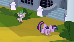 Size: 1365x768 | Tagged: safe, screencap, spike, twilight sparkle, g4, the crystal empire