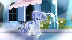 Size: 1365x768 | Tagged: safe, screencap, rarity, crystal pony, pony, g4, my little pony: friendship is magic, the crystal empire, female, mare, solo