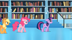 Size: 1365x768 | Tagged: safe, screencap, applejack, pinkie pie, twilight sparkle, g4, my little pony: friendship is magic, the crystal empire