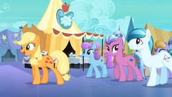 Size: 1365x768 | Tagged: safe, screencap, applejack, g4, the crystal empire