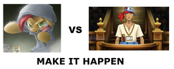 Size: 1844x740 | Tagged: safe, babs seed, g4, ace attorney, babs the rapper, epic rap battle, exploitable meme, image macro, make it happen, marlon rimes, meme, phoenix wright, rap battle, rapper