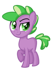 Size: 1800x2376 | Tagged: safe, artist:thecheeseburger, spike, earth pony, pony, g4, 2014, dragon ponified, male, ponified, ponified spike, simple background, solo, species swap, stallion, transparent background