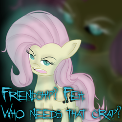 Size: 900x900 | Tagged: safe, artist:kristoonzartist76, fluttershy, g4, female, flutterbitch, solo