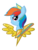 Size: 1500x2000 | Tagged: safe, artist:zsparkonequus, rainbow dash, pegasus, pony, g4, bust, female, mare, portrait, profile, rainbow, simple background, smiling, solo, transparent background, wonderbolt badge