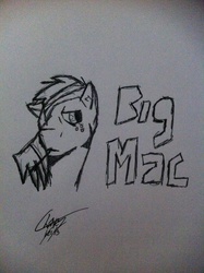 Size: 1936x2592 | Tagged: safe, artist:th3applejack, big macintosh, earth pony, pony, g4, male, monochrome, sketch, solo, stallion