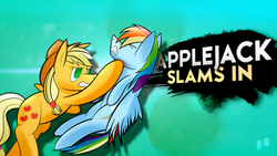 Size: 1920x1080 | Tagged: safe, artist:mylittlevisuals, applejack, rainbow dash, g4, parody, style emulation, super smash bros., super smash bros. 4