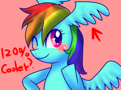 Size: 800x598 | Tagged: safe, artist:opya, rainbow dash, reindeer, g4, 20% cooler, female, reindeer dash, solo, wing ears