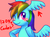 Size: 800x598 | Tagged: safe, artist:opya, rainbow dash, reindeer, g4, 20% cooler, female, reindeer dash, solo, wing ears