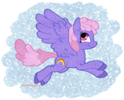 Size: 829x672 | Tagged: safe, artist:boonanners, rainbowshine, pegasus, pony, g4, female, flying, mare, simple background, solo, transparent background