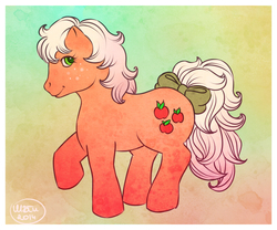 Size: 800x665 | Tagged: dead source, safe, artist:martawanda, applejack (g1), g1, female, solo