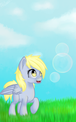Size: 936x1500 | Tagged: safe, artist:shiarr, derpy hooves, g4, female, filly, solo, younger