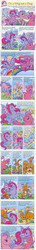 Size: 599x4202 | Tagged: safe, morning glory (g2), sundance (g2), sweet berry, wingsong, rabbit, g2, my little pony: friendship gardens, bed, canopy bed, chariot, comic, harmony river, lullaby, musi-cal, music, on a wing and a song, rainbow, sleepy, the land where music never sleeps, tired, trippy