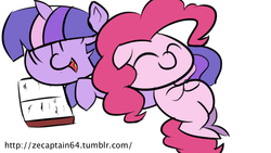 Size: 1200x675 | Tagged: safe, artist:captain64, pinkie pie, twilight sparkle, g4, 30 minute art challenge, book