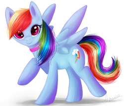 Size: 700x600 | Tagged: safe, artist:amnesioussiren, rainbow dash, pegasus, pony, g4, collar, cute, dashabetes, female, solo