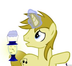 Size: 400x368 | Tagged: safe, artist:lightningfuryelric, pony, amnesia: the dark descent, levitation, oil lamp, pewdiepie, ponified, simple background, solo, transparent background, vector