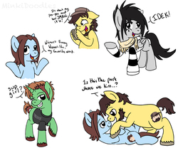 Size: 1200x1000 | Tagged: safe, artist:minkidoodles, egoraptor, game grumps, gay, jontron, male, ponified, tobuscus