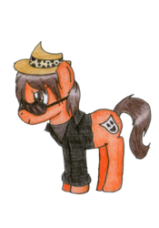 Size: 947x1352 | Tagged: safe, artist:louderspeakers, pony, clothes, dross, dross rotzank, drossrotzank, glasses, hat, jacket, ponified, simple background, solo