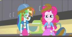 Size: 1364x702 | Tagged: safe, screencap, pinkie pie, rainbow dash, equestria girls, g4, my little pony equestria girls: rainbow rocks, pinkie on the one, female, squee
