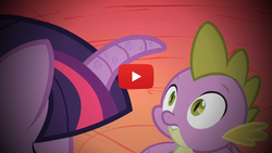 Size: 640x360 | Tagged: safe, screencap, spike, twilight sparkle, dragon, pony, unicorn, bridle gossip, g4, my little pony: friendship is magic, female, male, mare, out of context, twilight flopple