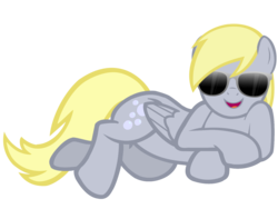 Size: 2700x2025 | Tagged: safe, artist:kuren247, derpy hooves, pegasus, pony, g4, female, high res, mare, simple background, solo, sunglasses, transparent background, vector