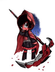 Size: 8064x10560 | Tagged: safe, artist:errorpony, absurd resolution, crescent rose, ruby rose, rwby, solo
