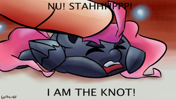 Size: 1920x1080 | Tagged: safe, artist:captain64, artist:i-am-knot, oc, oc only, i am the night, image macro, meme, solo, stop touching me