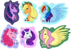 Size: 1500x1033 | Tagged: safe, artist:rosenightshade, applejack, fluttershy, pinkie pie, rainbow dash, rarity, twilight sparkle, g4, fulfilled cutie mark, hoers, mane six