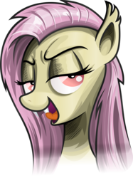 Size: 5606x7477 | Tagged: safe, artist:andy price, artist:gray-gold, fluttershy, g4, absurd resolution, female, flutterbat, portrait, simple background, solo, transparent background, vector