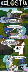 Size: 1300x3341 | Tagged: safe, artist:bredgroup, princess celestia, princess luna, comic:celostia, g4, comic, lost, too dumb to live, translation