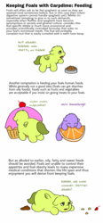 Size: 763x1639 | Tagged: safe, artist:carpdime, fluffy pony, cupcake, fluffy pony foals, keeping foals with carpdime, kibble, obesity, text, watermelon