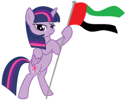 Size: 628x503 | Tagged: safe, artist:imusic-4life, twilight sparkle, alicorn, pony, g4, female, flag, mare, national flag, simple background, solo, transparent background, twilight sparkle (alicorn), united arab emirates