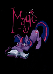 Size: 931x1303 | Tagged: safe, artist:winderly, twilight sparkle, g4, book, female, solo, traditional art