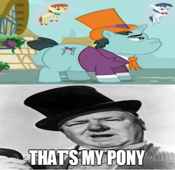 Size: 476x463 | Tagged: safe, screencap, claude, g4, inspiration manifestation, image macro, meme, puppeteer, w.c fields, wrong aspect ratio