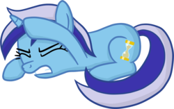 Size: 1835x1153 | Tagged: safe, artist:moemneop, minuette, pony, unicorn, g4, cowering, ducking, eyes closed, female, gritted teeth, prone, raised hoof, simple background, solo, transparent background, vector