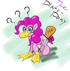 Size: 942x960 | Tagged: safe, artist:grassrootsthegreen, pinkie pie, platypus, g4, female, solo