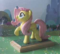 Size: 1097x992 | Tagged: safe, artist:blue-azure-rose, fluttershy, butterfly, g4, irl, photo, sculpture, solo